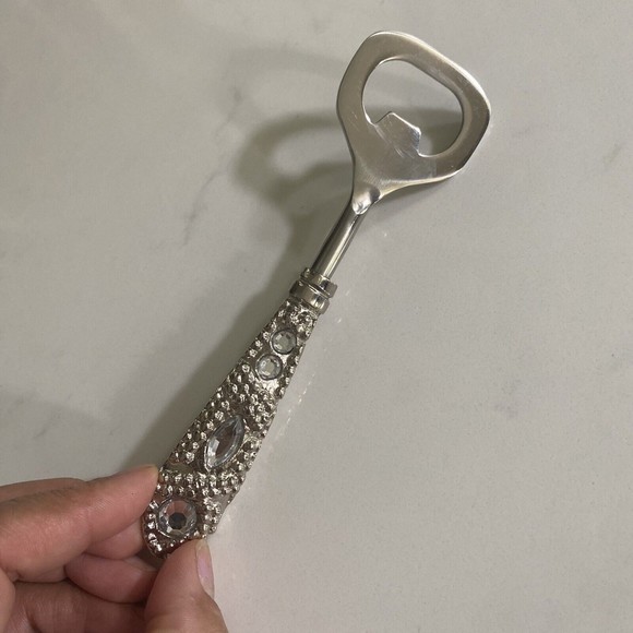 Chrome bling Bottle opener with Rhinestones inserts - Picture 7 of 16